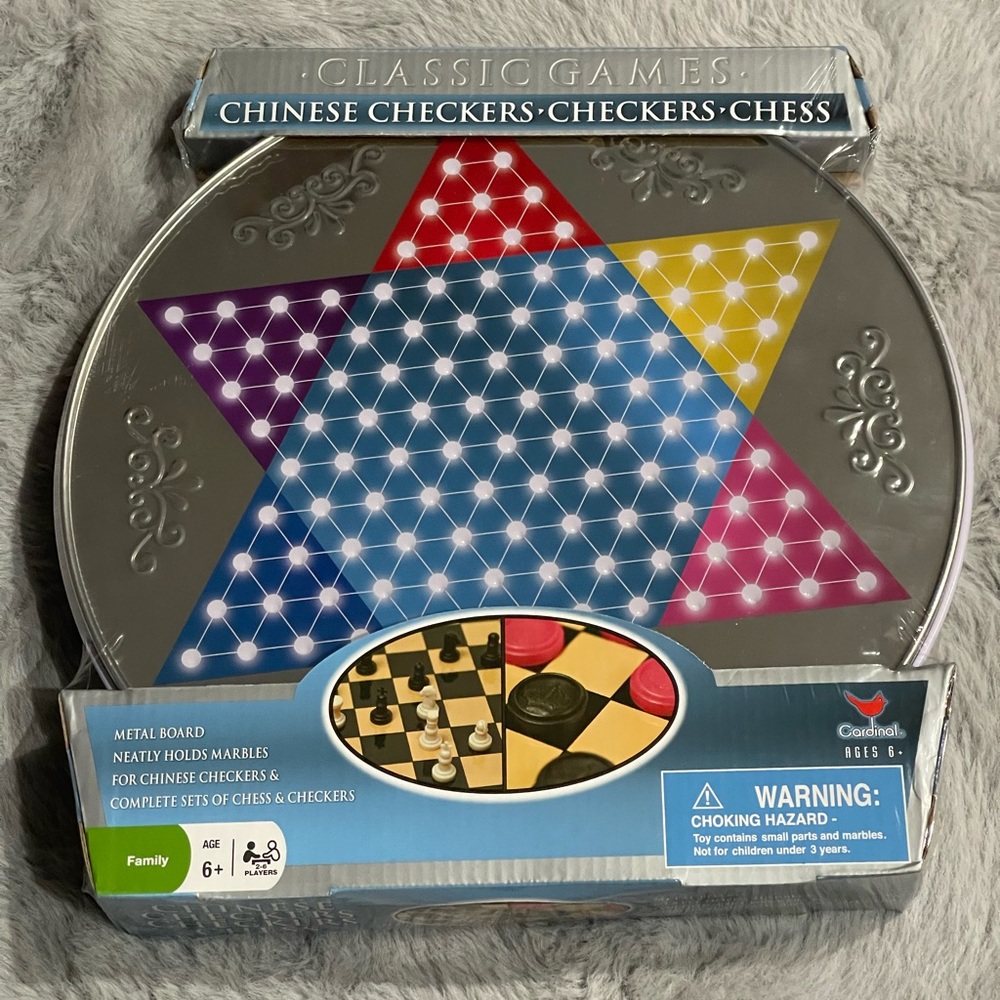 5 Checkers, Chinese Checkers, Chess Games